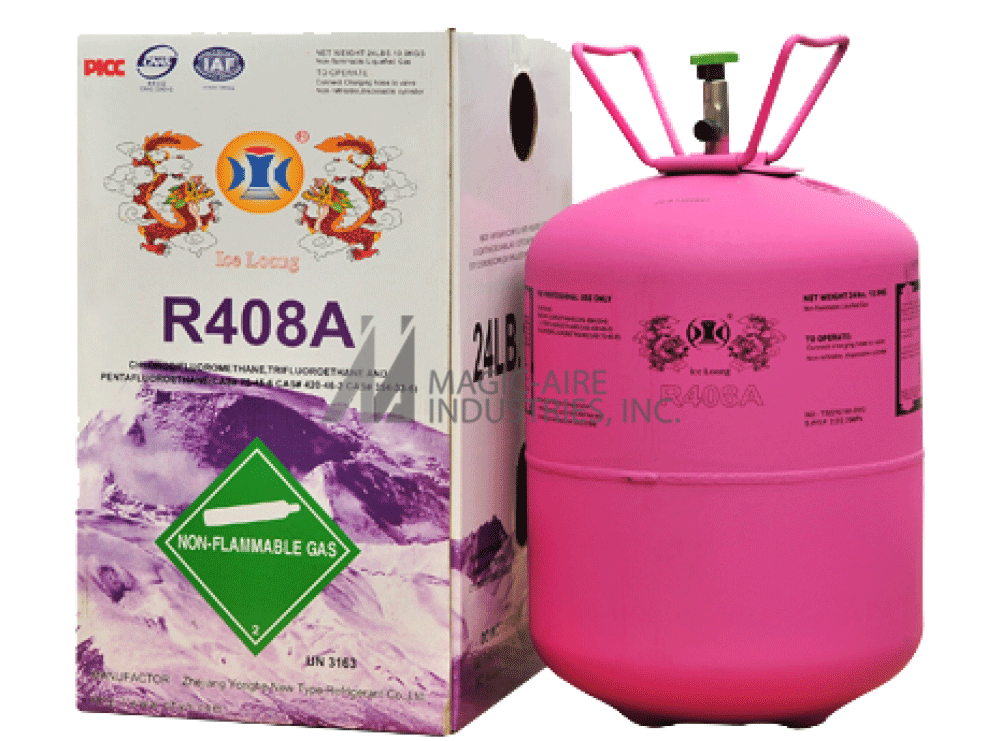R-408A Refrigerant – 10.9lb Iceloong Factory Sealed Cylinder HCFC Blend for R-502 Replacement in Commercial Refrigeration